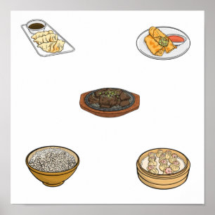 Póster Recogida de alimentos en Asia