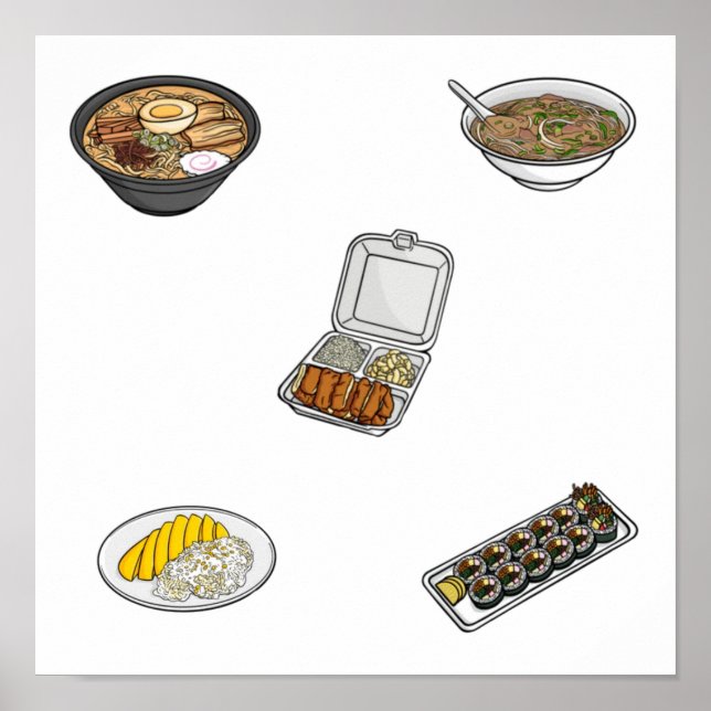 Póster Recogida de alimentos en Asia (Frente)
