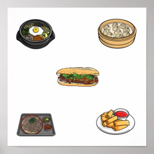 Póster Recogida de alimentos en Asia