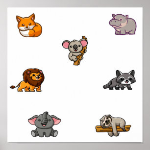 Póster Recogida de animales salvajes