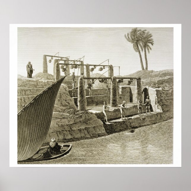 Póster Recolección de agua del Nilo, placa 6 de Volúmenes (Frente)