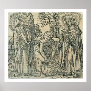 Póster Recolección de hierbas para la medicina, 1534 (leñ