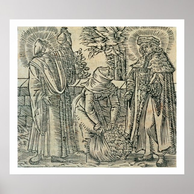 Póster Recolección de hierbas para la medicina, 1534 (leñ (Frente)