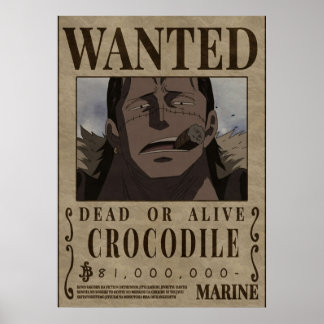 Póster Recompensa Buscada Crocodile One Piece