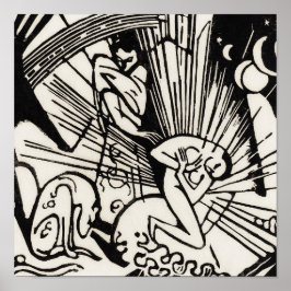 Póster Reconciliación por Franz Marc Famous Woodcut