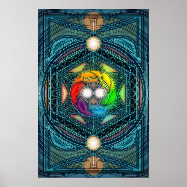Póster Reconcilización cósmica Mandala (Frente)
