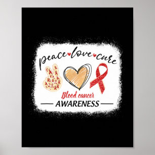 Póster reconocimiento de cáncer de sangre coincidente paz