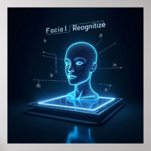 Póster "Reconocimiento facial impulsado por IA