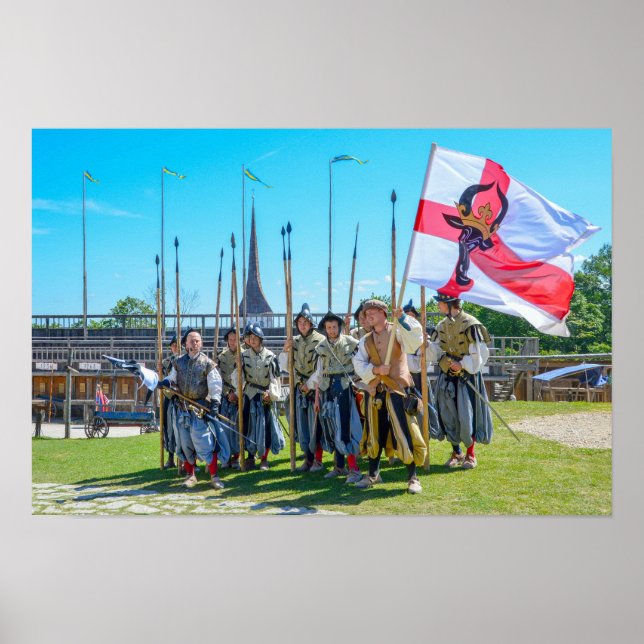 Póster Reconstitución medieval en el castillo de Rakvere, (Frente)