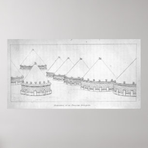 Póster Reconstrucción de las tumbas de Etruscan en