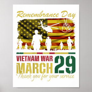 Póster Recordamos a veterano veterano de guerra de Vietna