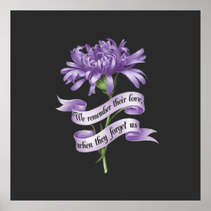 Póster Recordamos Su Amor Cuando Nos Olvidan Alz