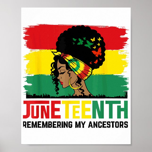 Póster Recordando a mis antepasados celebran el negro (Frente)