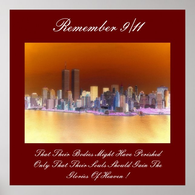 Póster recordar el 9/11 (Frente)