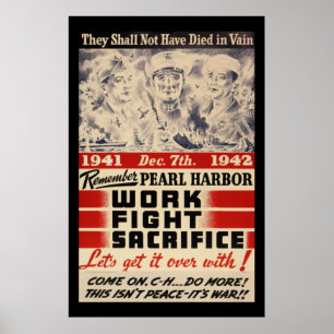Póster Recordar Pearl Harbor