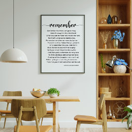 Póster Recordar poema de Christina Georgina Rossetti