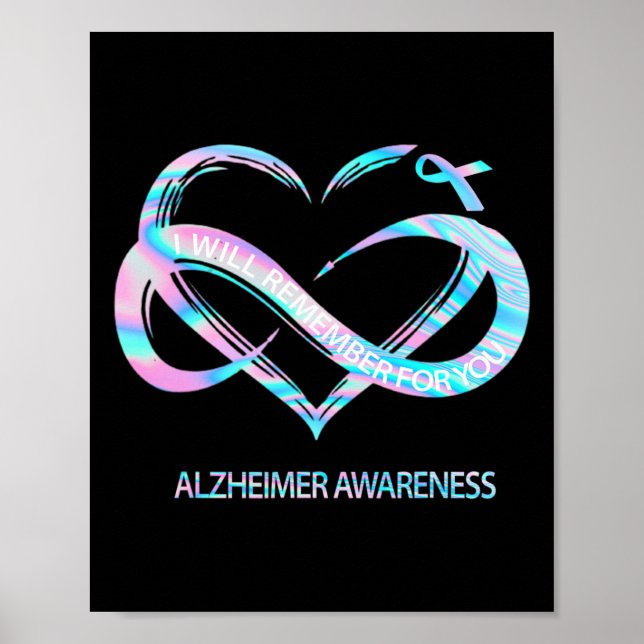 Póster Recordará Para Usted Alzheimerheimer Awareness Cu (Frente)