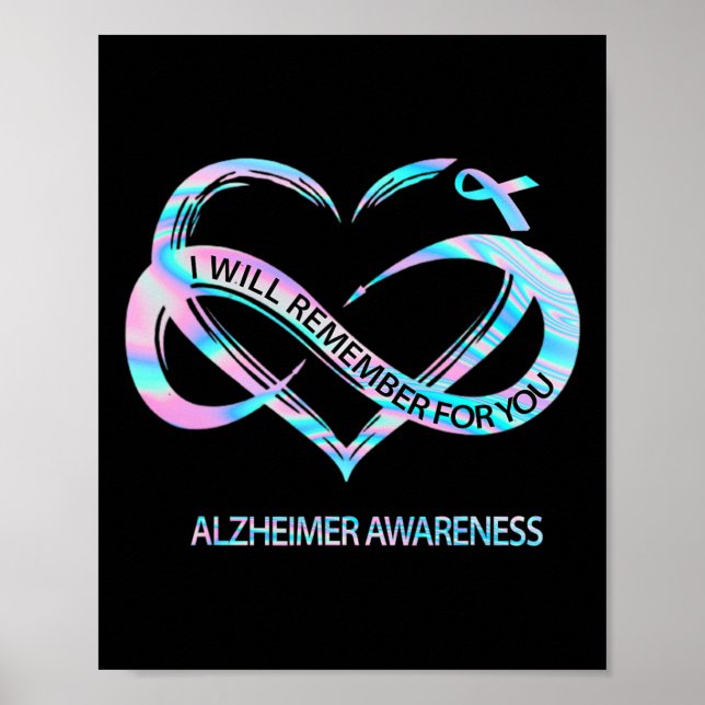 Póster Recordará Para Usted Alzheimerheimer Awareness Cu (Frente)