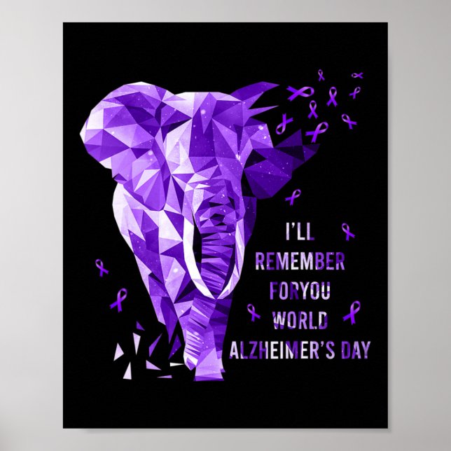 Póster Recordará Para Usted Mundo Alzheimerheimer Awaren (Frente)