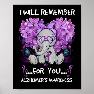 Póster Recordaré por ti la conciencia de Alzheimer
