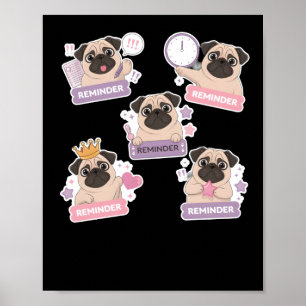 Póster Recordatorio De Cachorro Gracioso Y Aburrido Para