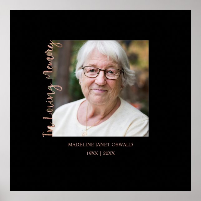 Póster Recordatorio de la foto de un Personalizado Minima (Frente)