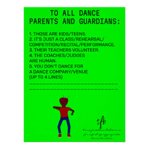 Póster Recordatorio de padre de baile Apple Lime