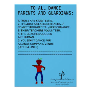 Póster Recordatorio de padre de baile Apple Sky Blue