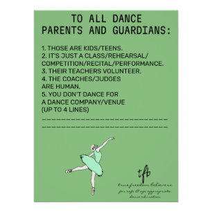 Póster Recordatorio para padres de baile Sabio oveja