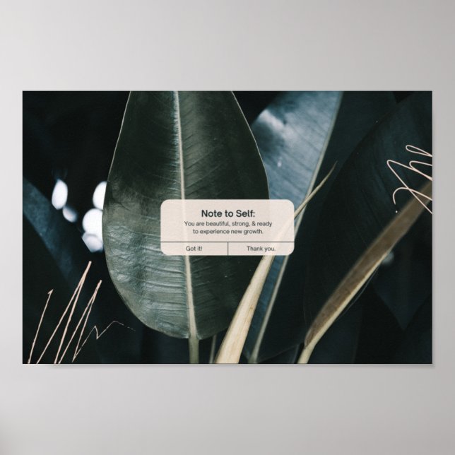 Póster Recordatorio y Afirmación Positiva para iPhone (Frente)