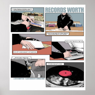 Póster Records Worth