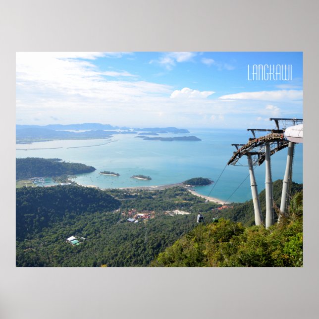 Póster Recorrido de viajes del funicular Langkawi Cable C (Frente)