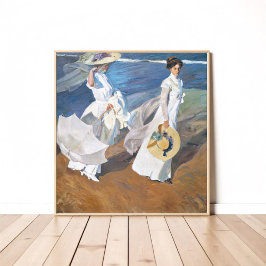 Póster Recorriendo la costa, Joaquín Sorolla