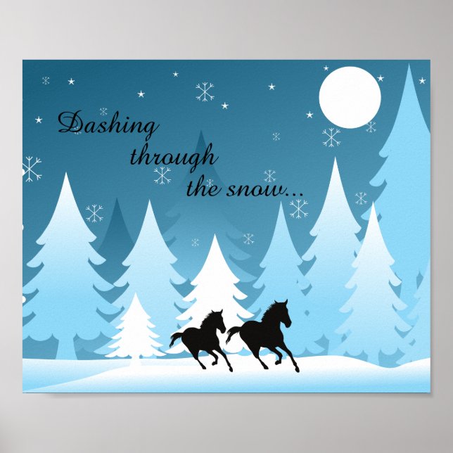 Póster Recorriendo la nieve ~ Navidades de vacaciones en  (Frente)
