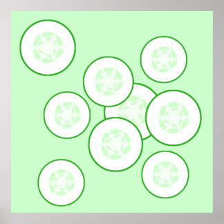 Póster Recortes de pepino.