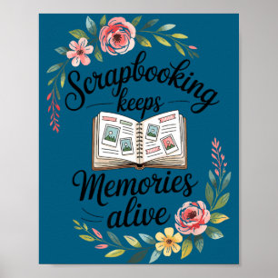 Póster Recortes de scrapbooking lindos