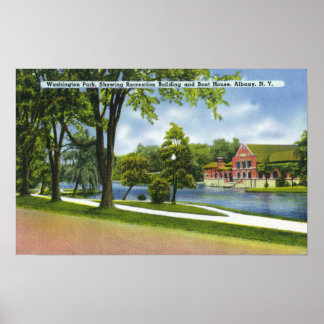 Póster Recreación Bldg & Boathouse