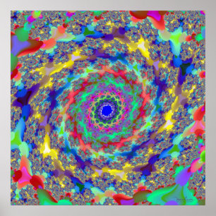 Póster Recreación colorida del universo