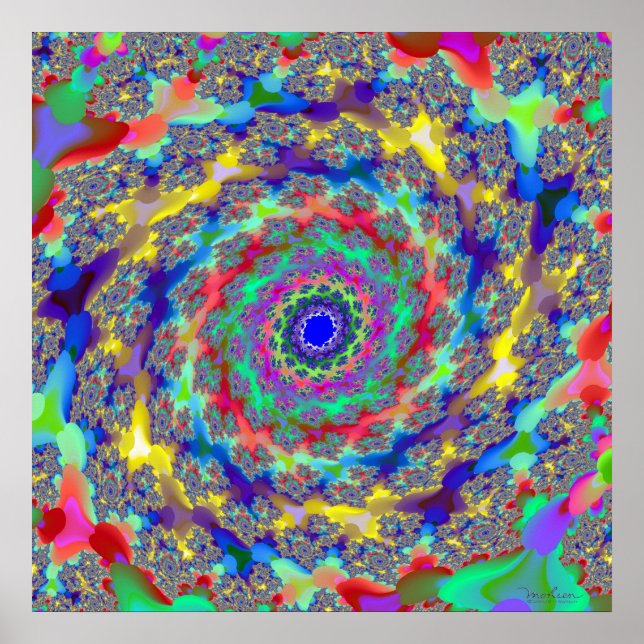 Póster Recreación colorida del universo (Frente)