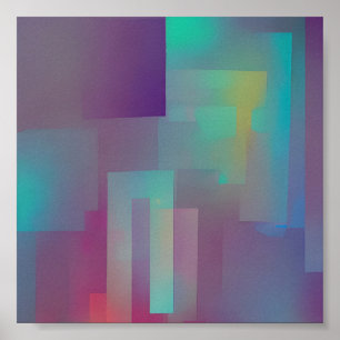 Póster Rectángulos abstractos en tonos apagados