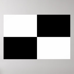 Póster Rectángulos blancos y negros