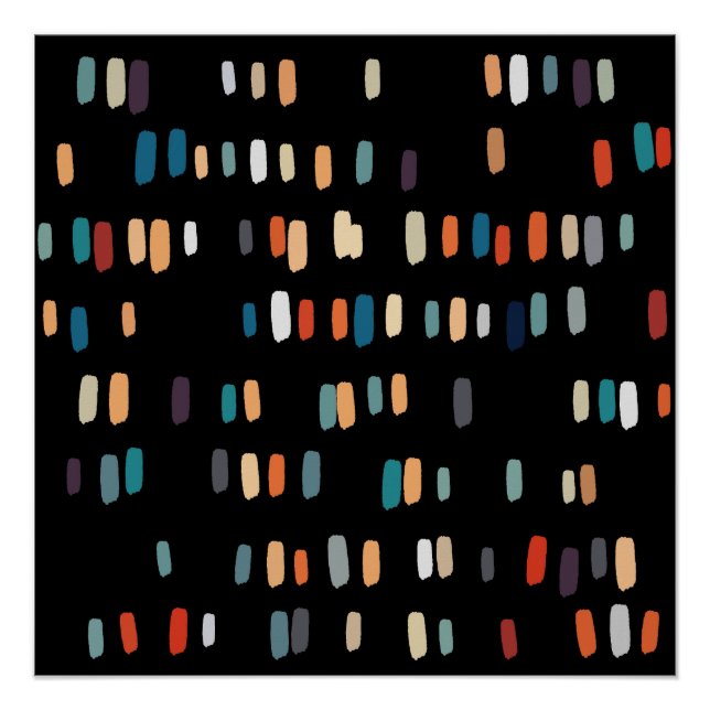 Póster Rectángulos irregulares multicolor (Anverso)