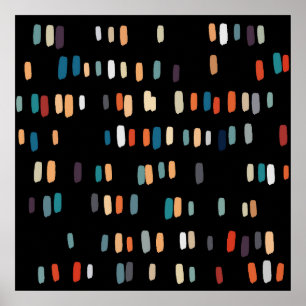 Póster Rectángulos irregulares multicolor