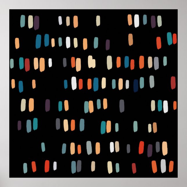 Póster Rectángulos irregulares multicolor (Frente)