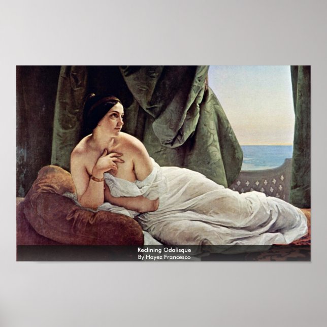 Póster Rectificación de Odalisque Por Hayez Francesco (Frente)