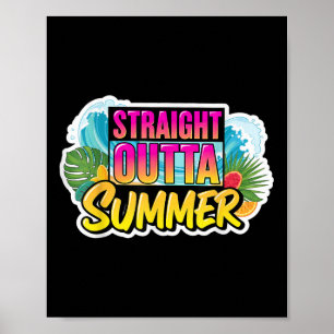 Póster Recto Fuera Del Verano De Vuelta A La Escuela Prim