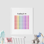 Póster Recuento educativo del color arcoiris a 100 Poster<br><div class="desc">Recuento educativo de color arcoiris a 100 Posters para niños</div>