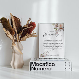 Póster Recuento familiar de Rótulo de boda de invierno