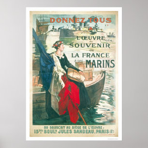 Póster Recuerda a nuestros marineros franceses - francés