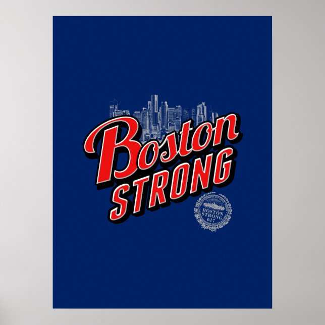 Póster Recuerdan con fuerza en la ciudad de Boston (Frente)